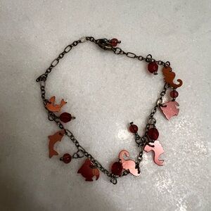 Pink Ocean Animal Charm Bracelet
